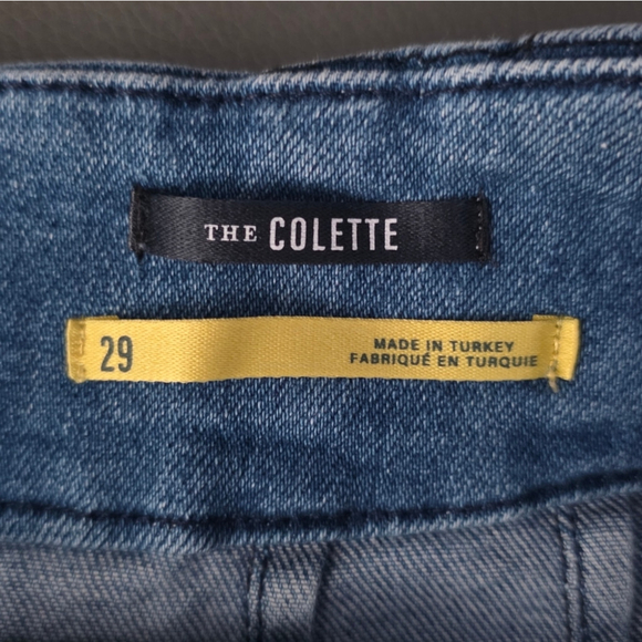 Maeve Anthropologie Denim Shorts Blue Stretch Jean Shorts Mid Rise Sz 29 - Picture 9 of 11